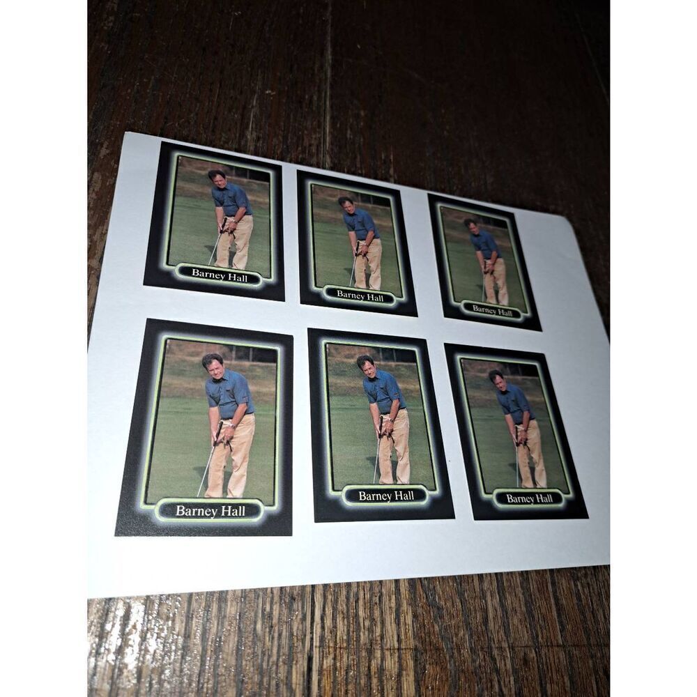 Vintage Lot 6 1990 JR Maxx Barney Hall Sportscaster Trading Card #163 Nascar